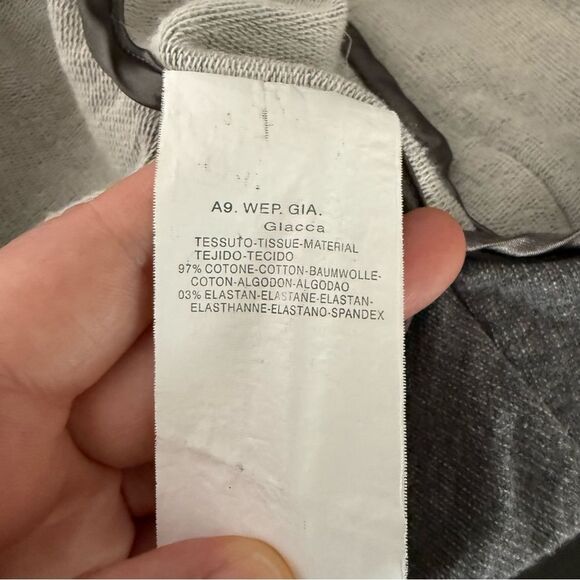 Weekend Max Mara Cardigan Jacket Womens Sz L Gray Button Up Short Sleeve Soft - Picture 11 of 14